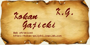 Kokan Gajicki vizit kartica